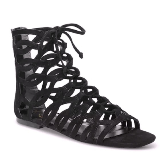 Sam Edelman Lara Lace Up Caged Gladiator Sandals - Picture 1 of 15